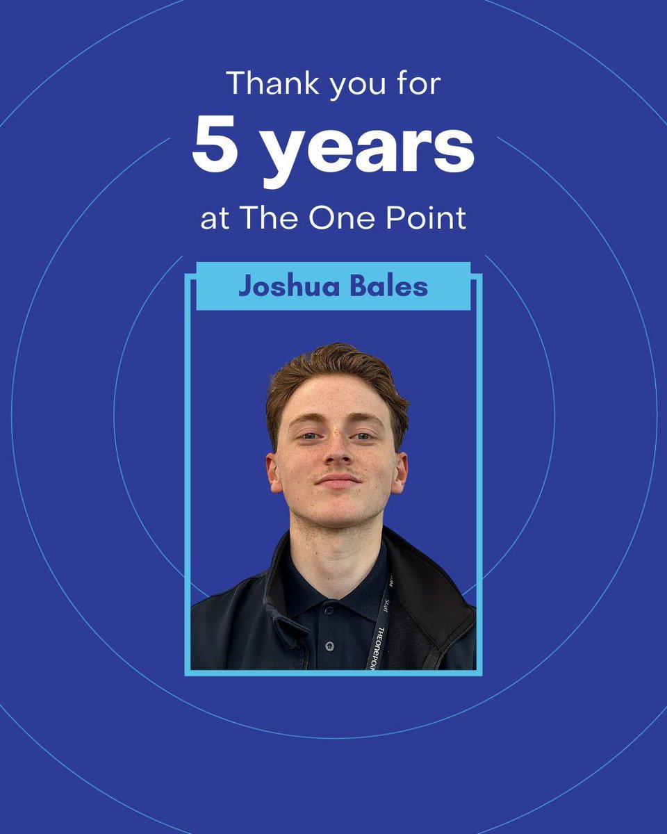 theonepoint's tweet image. A huge congratulations to Josh Bales, who has been part of the TOP team for 5 years. 
 
Josh works in our Engineering Department, supporting our customers across the country.
 
Congrats Josh!
 
#StartDate #WorkAnniversary