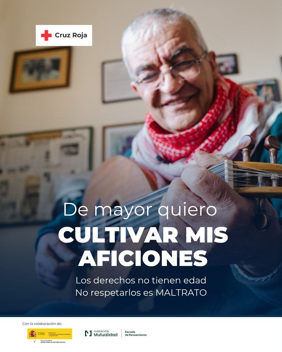 🎨📚🎶 Los derechos no tienen edad.
Las personas mayores tienen el derecho de seguir cultivando sus pasiones, hobbies y sueños. Negarles ese espacio es una forma de maltrato.
💬 Respetar sus intereses es respetar su dignidad.
#BuenTrato