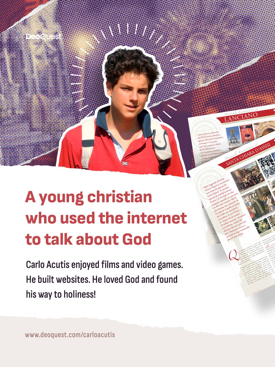 #CarloAcutis used everything he loved, like tech, art and charity, to share the love of Jesus. Now, the first #MillenialSaint is answering your questions.

‘26 Questions to Carlo Acutis’ now available on deoquest.com/carloacutis.