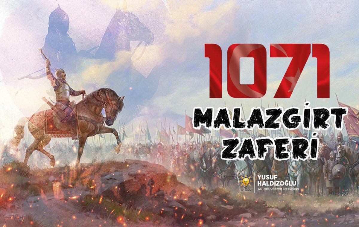 🏹 1071 Malazgirt Zaferi, milletimizin Anadolu’daki varlığını ebedileştiren kutlu bir dönüm noktasıdır.
Bu büyük mirası bizlere armağan eden ecdadımızı rahmet ve minnetle anıyoruz.

#1071 #MalazgirtZaferi