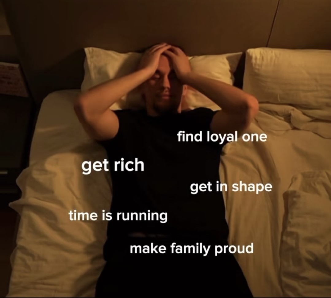 “Mom: Do you sleep well at night”

Me: