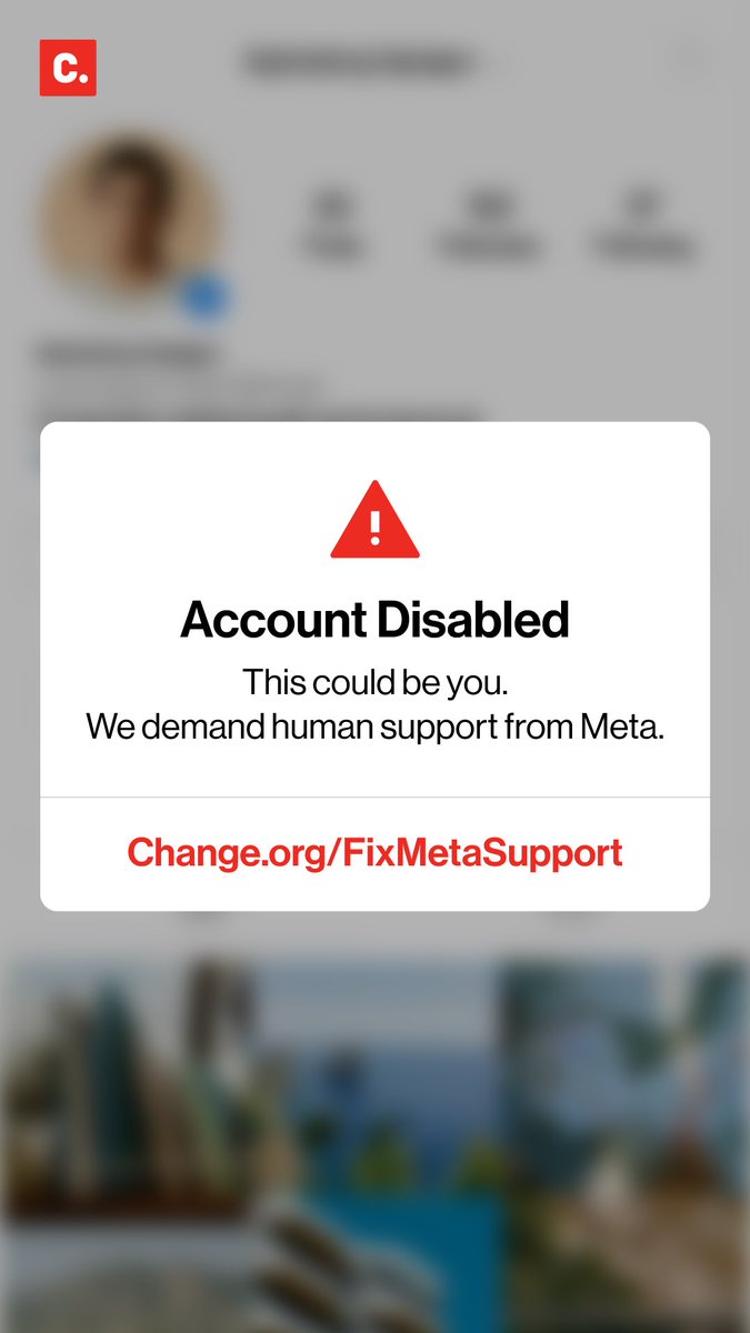 PatriciaVanRee2's tweet photo. Today’s the day. Thousands of us are flooding @Meta with one message: give users real human support.
1️⃣ Post these slides
2️⃣ Tag #FixMeta so Meta can’t ignore us
3️⃣ Add your name to the petition https://t.co/qHzC29OUBF
#PeopleOverPlatforms #MetaDisablingAccounts https://t.co/JEgvy45hVi