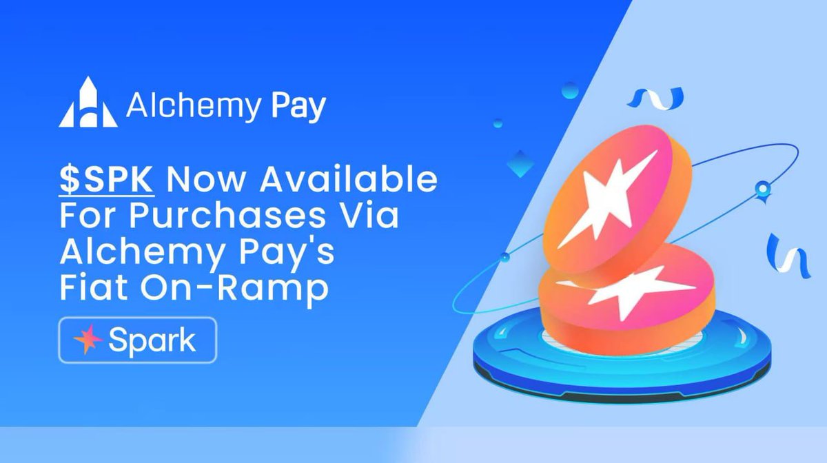 AlchemyPay's tweet photo. 🌍 From stablecoin yields to on-chain lending, @sparkdotfi does it all—now it’s even easier to get in. 

 $SPK is live on #AlchemyPay’s on &amp; off-ramp. Buy or sell with Visa, Mastercard, mobile wallets &amp; more in 173+ countries.  

Get started: https://t.co/X263Ark5Gz

$ACH https://t.co/wFTqDekrJH