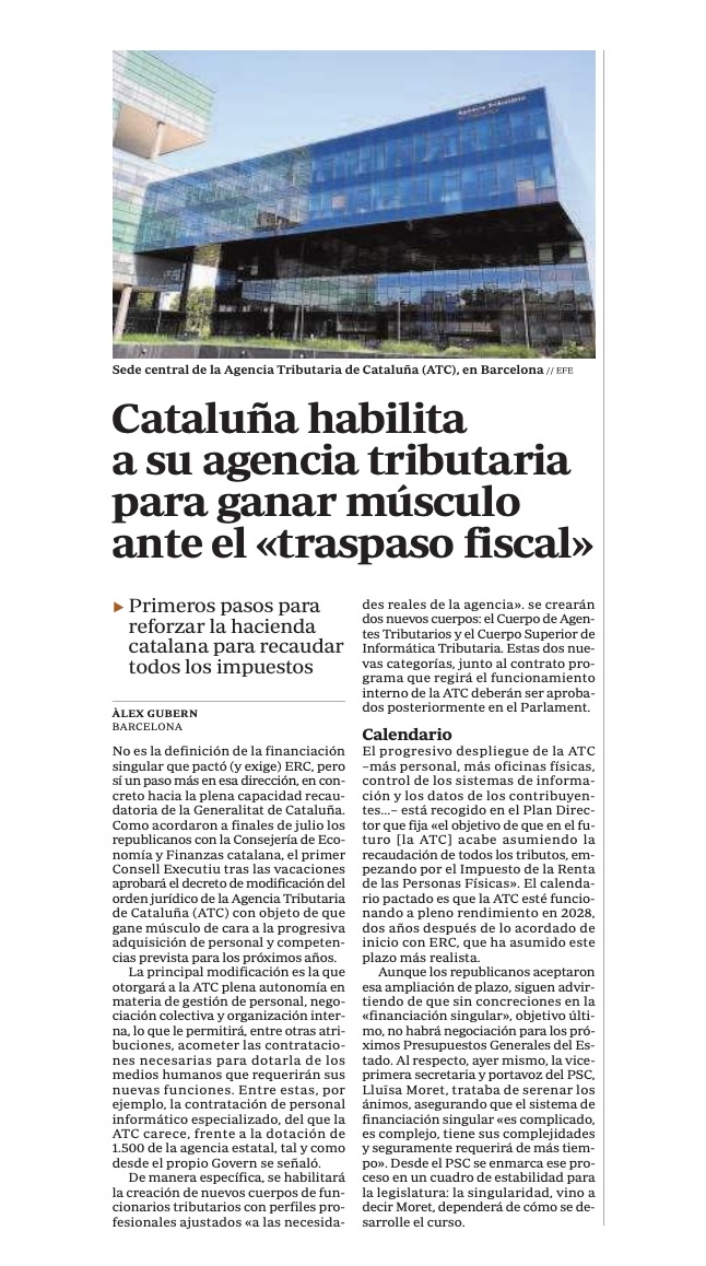 🗣️ Todo esto que se pretende es un riesgo para la cohesión fiscal del país y es un irresponsable ejercicio de ruptura de la caja única, de la base de datos y de la actuación eficaz y eficiente de la AEAT.