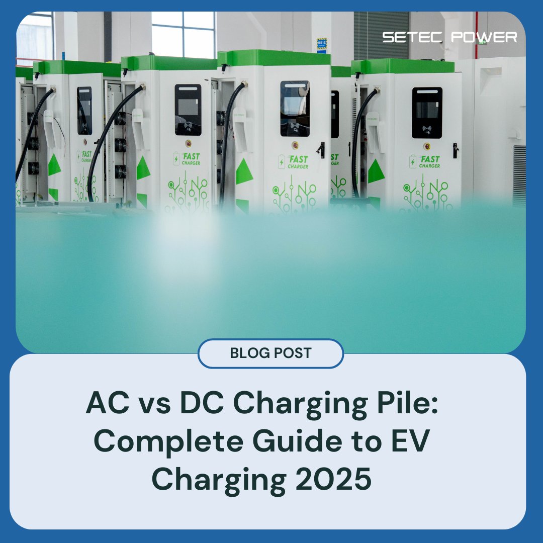 PowerSetec66447's tweet photo. EV charging is evolving fast ⚡
🔹 #AC: lower cost, flexible, ideal for homes &amp; parking lots
🔹 #DC: high power, perfect for public fast charging &amp; fleets
Discover the 4 key differences in our latest blog 👇
👉 https://t.co/d2l5eFraR8
#EVCharging #ACvsDC #SETECPOWER #evcharger https://t.co/FBH5iXVTRP