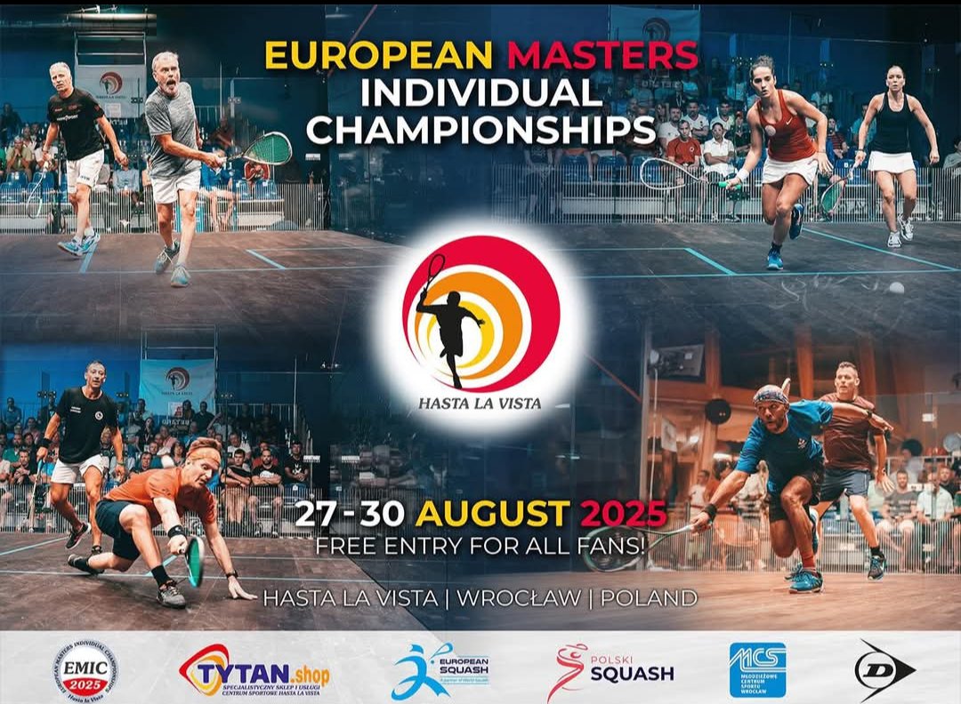 The draws have been released for the 2025 ESF European Masters Individual Championships which begin on Wednesday in Wroclaw!🇵🇱

All draws:
 esf.tournamentsoftware.com/sport/draws.as…

Full tournament preview and how to watch live: 

europeansquash.com/european-maste…

#EuroSquash