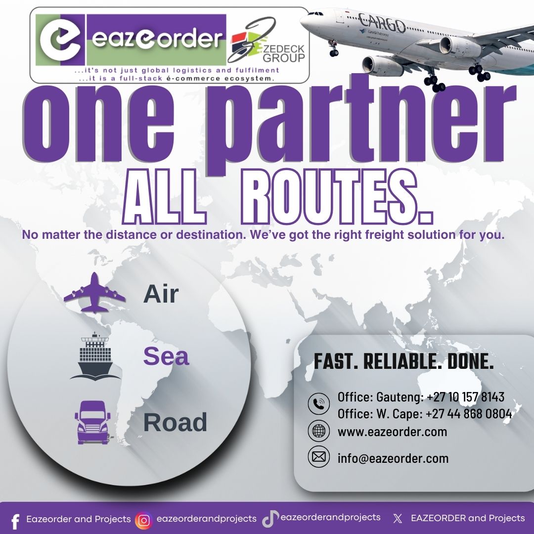 Your global freight partner. Every route. Every time.
From local deliveries to international shipments—no matter the distance, we’ve got the solution that moves your business forward.

#GlobalLogistics #FreightSolutions #SmartShipping #SupplyChainPartner #eazeorder