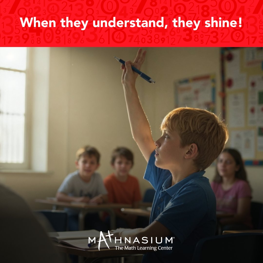 TurlockMath's tweet image. At Mathnasium of Turlock, we help your child unlock their full potential ✨. With our proven approach, math becomes easier, confidence grows, and they shine brightly in class. 🌟 📚 mathnasium.com/math-centers/t… #Mathnasium #MathConfidence #MathSuccess