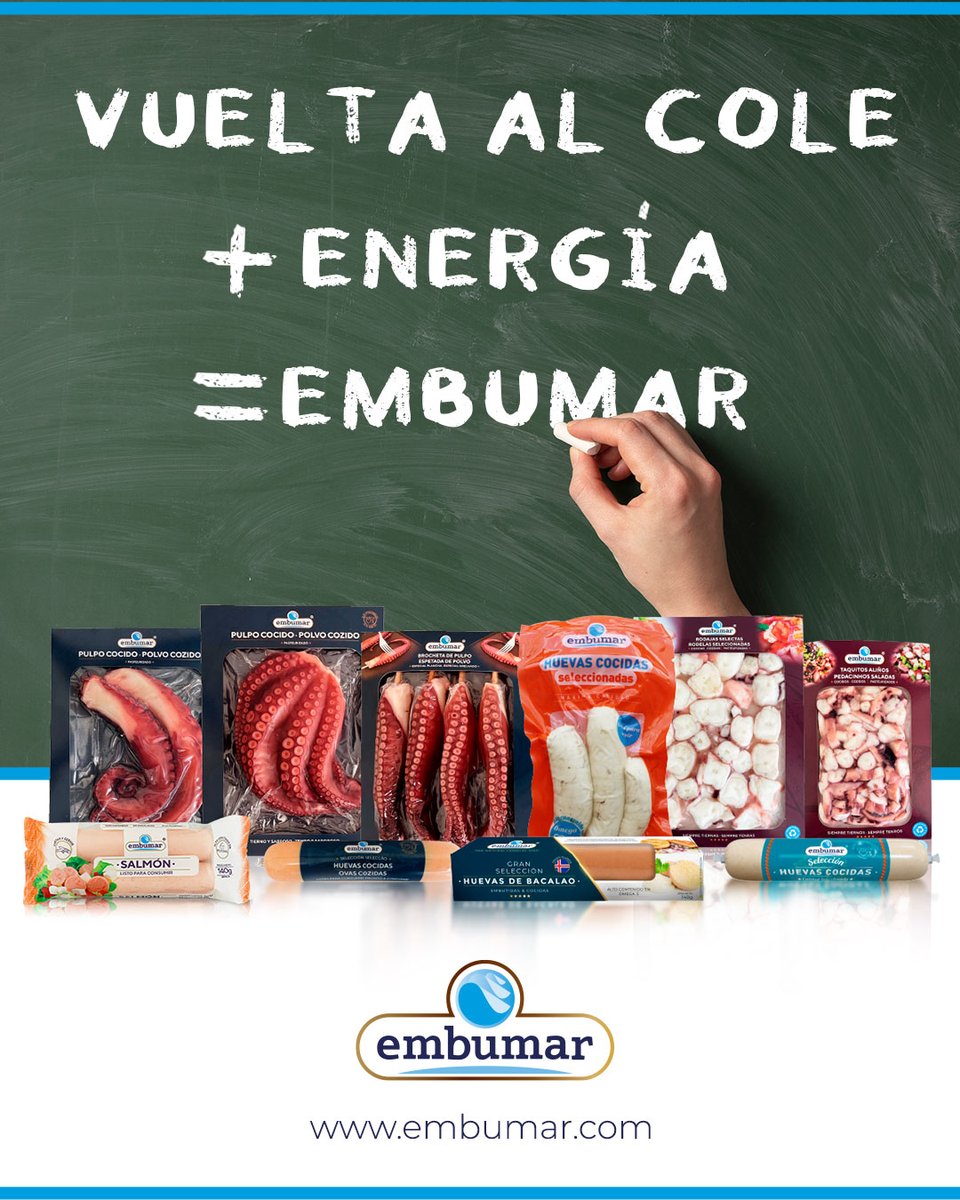 Embumar's tweet photo. Embumar es...
Sabor y nutrición para afrontar el día con fuerza.

Porque la mejor fórmula para la vuelta al cole incluye sabor y salud directamente del mar. 🌊

#VueltaAlCole #Embumar #EnergíaYSalud #SaborDelMar https://t.co/3ueGwngVxo