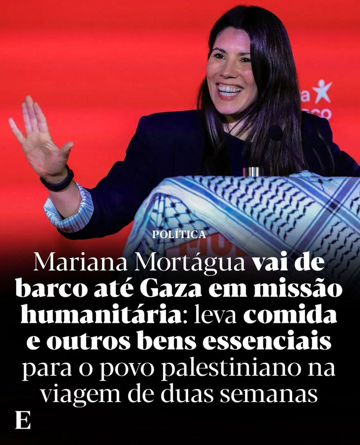 Prioridades da Mariana Mortágua:

Defender os interesses dos portugueses❌

Favorecer estrangeiros, coloca-los em primeiro lugar✅

Ajudar as vitimas dos incêndios em Portugal ❌

Ajudar terroristas ✅

Somos Gaza!

Patética.