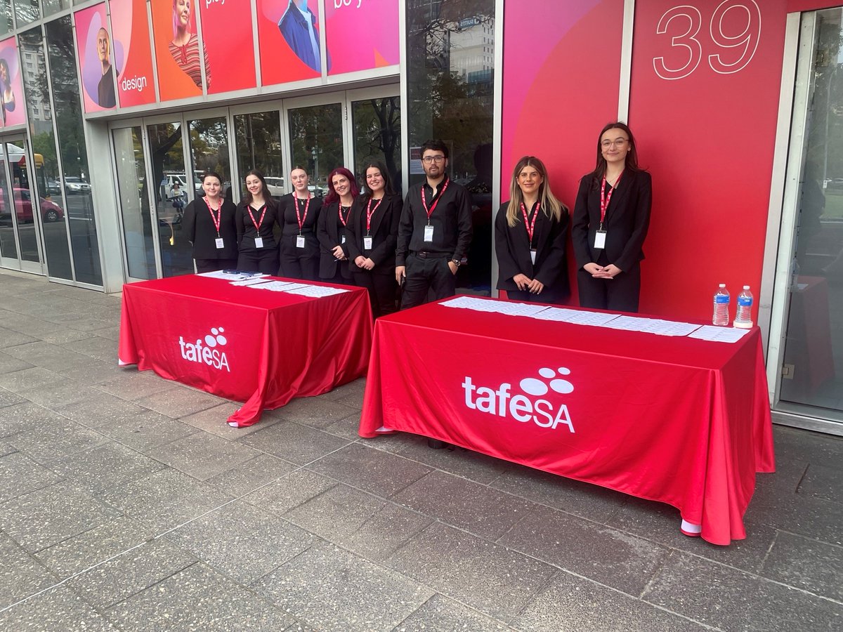 tafesa's tweet image. Congratulations to our Event Management students for their fantastic work at the National Skills Week launch hosted at Adelaide College of the Arts! This event showcased their skills and provided a valuable real-world experience. Well done 👏

#events #nationalskillsweek #tafesa