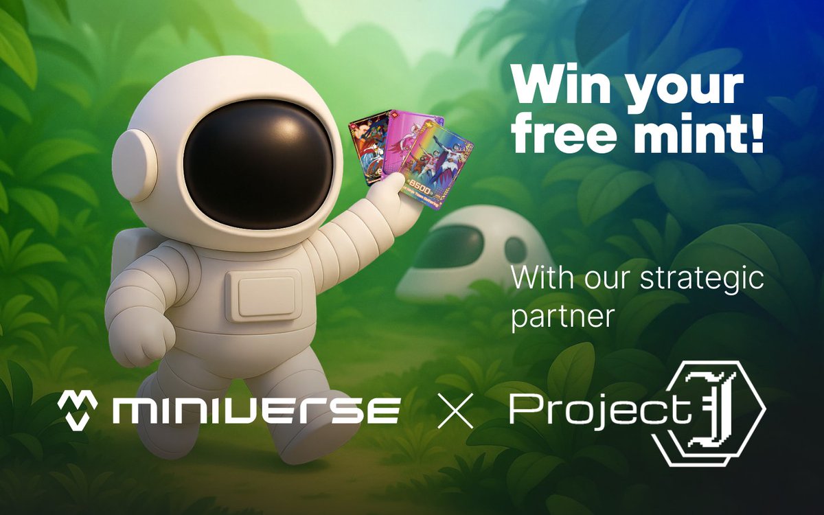 MiniVerseHub's tweet image. We’re excited to announce our strategic partner for the MiniVerse Mystery Drop: @Project_Jcard! Creators of legendary IP collabs like Gatchaman with @SEGA &amp;amp; @Mysten_Labs — now joining Orbi on his journey through the MiniVerse.

To celebrate, we’re giving away 5 FREE NFT mints! 🎁…
