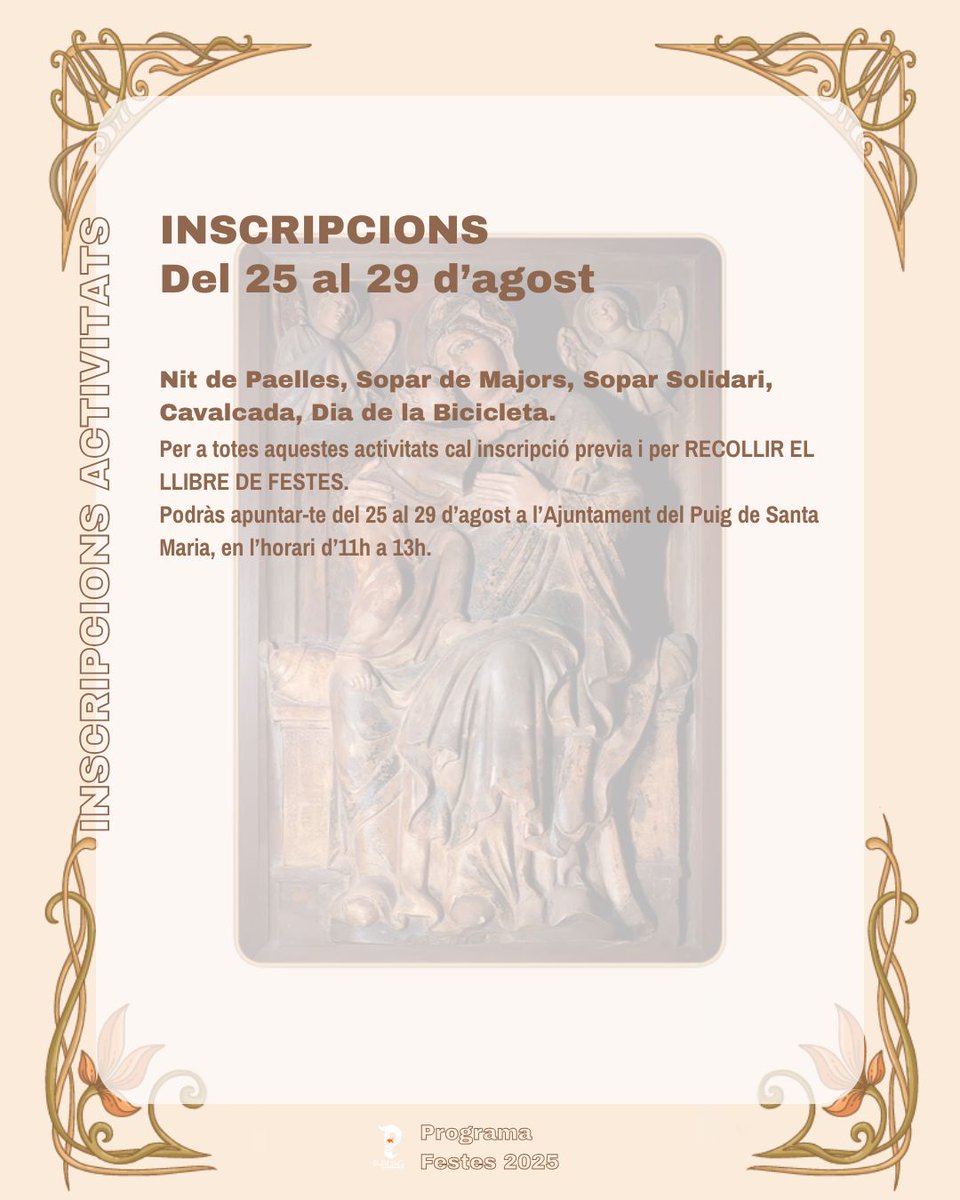 ➡️ Conoce el final de la programación de nuestras #𝗙𝗶𝗲𝘀𝘁𝗮𝘀𝗣𝗮𝘁𝗿𝗼𝗻𝗮𝗹𝗲𝘀𝟮𝟬𝟮𝟱📚

ℹ️𝗥𝗲𝗰𝘂𝗲𝗿𝗱𝗮 que puedes solicitar el #𝗟𝗶𝗯𝗿𝗼𝗱𝗲𝗙𝗶𝗲𝘀𝘁𝗮𝘀 del 25 al 29 de agosto o conocer toda la información en nuestras redes sociales o en 𝙬𝙬𝙬.𝙚𝙡𝙥𝙪𝙞𝙜.𝙚𝙨