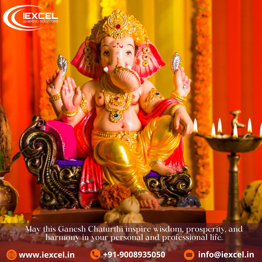 IexcelLearning's tweet image. Happy Ganesh Chaturthi
May Lord Ganesha bless your home with peace, happiness, and prosperity.Let’s welcome Bappa with open hearts and joyful celebrations!
#GaneshChaturthi