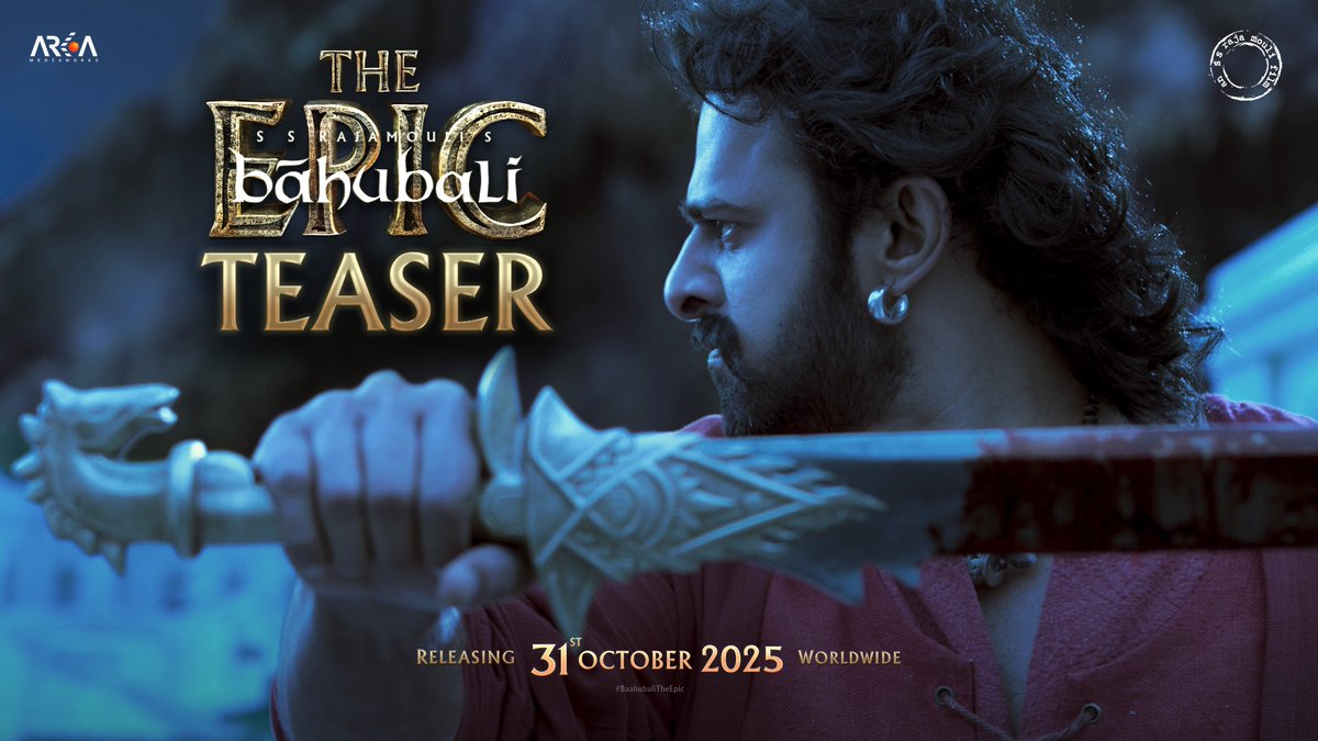 Baahubali (@baahubalimovie) on Twitter photo Hereโs the Teaser of <a href="/ssrajamouli/">rajamouli ss</a>โs #BaahubaliTheEpicโฆ In cinemas worldwide Oct 31, 2025.
youtu.be/PVl6vQh3y2I?siโฆ
#Prabhas
<a href="/RanaDaggubati/">Rana Daggubati</a> <a href="/MsAnushkaShetty/">Anushka Shetty</a> <a href="/tamannaahspeaks/">Tamannaah Bhatia</a> <a href="/Shobu_/">Shobu Yarlagadda</a>
#PrasadDevineni
#Baahubali #Celebrating10YearsOfBaahubali
#BaahubaliTheEpicOn31stOct Hereโs the Teaser of <a href="/ssrajamouli/">rajamouli ss</a>โs #BaahubaliTheEpicโฆ In cinemas worldwide Oct 31, 2025.
youtu.be/PVl6vQh3y2I?siโฆ
#Prabhas
<a href="/RanaDaggubati/">Rana Daggubati</a> <a href="/MsAnushkaShetty/">Anushka Shetty</a> <a href="/tamannaahspeaks/">Tamannaah Bhatia</a> <a href="/Shobu_/">Shobu Yarlagadda</a>
#PrasadDevineni
#Baahubali #Celebrating10YearsOfBaahubali
#BaahubaliTheEpicOn31stOct