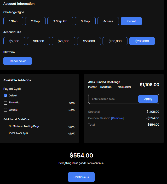 Asifbase.eth๐ฃ โก๏ธ.ink (@mdasif7888) on Twitter photo ๐จ JUST GOT FUNDED FOR ONLY $89 โผ๏ธ
I just bought a $25,000 Atlas Funded 2 step Challenge account for only $89 ๐ฅ
๐ LIMITED TIME 50% OFF Use my link and get instant 50% discount:
๐ checkout.atlasfunded.com/ref/2684/
๐ฌYES, Instant $200,000 account just 554$๐ฎ
๐ Max Loss: $2,500 | ๐ฐ ๐จ JUST GOT FUNDED FOR ONLY $89 โผ๏ธ
I just bought a $25,000 Atlas Funded 2 step Challenge account for only $89 ๐ฅ
๐ LIMITED TIME 50% OFF Use my link and get instant 50% discount:
๐ checkout.atlasfunded.com/ref/2684/
๐ฌYES, Instant $200,000 account just 554$๐ฎ
๐ Max Loss: $2,500 | ๐ฐ