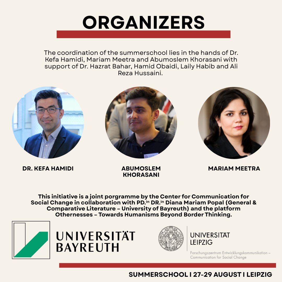 Tomorrow our summer school finally begins. We look forward to welcoming all our guests and to interesting lectures, workshops, and discussions.

Who is behind the Summer School 2025?
This initiative is a joint programme by the Center for Communication for Social Change in
