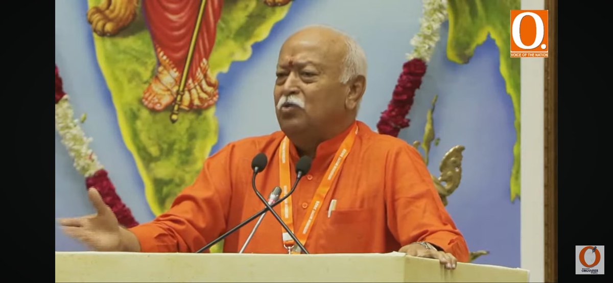 eOrganiser's tweet photo. #संघयात्रा | “What is to be done? The organisation of society in its entirety. The organisation of the entire Hindu society. By the term ‘Hindu’, it must not be inferred that it implies ‘Hindus versus all others’; certainly not. The word ‘Hindu’ connotes inclusiveness.”

— RSS Sarsanghchalak Dr. Mohan Bhagwat, RSS Centenary Lecture Series – 100 Years of Sangh’s Journey: New Horizons, Vigyan Bhavan, Delhi