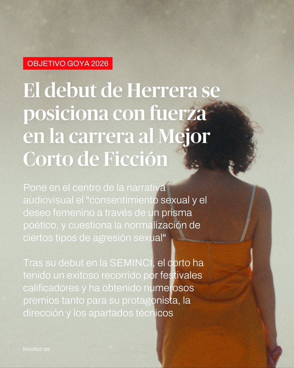 🗣️ "Queríamos narrar el consentimiento desde el deseo femenino, que creo que es algo que se ha explorado poco en el audiovisual. Así como en el tratamiento del consentimiento sin caer en la revictimización del personaje femenino" (María Herrera)

🔗 kinotico.es/actualidad/202…