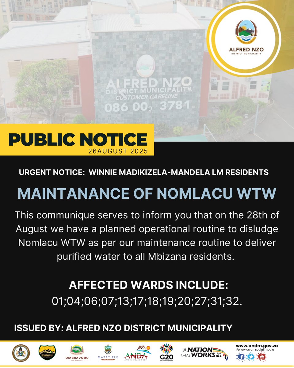 Alfred Nzo District Municipality tweet media