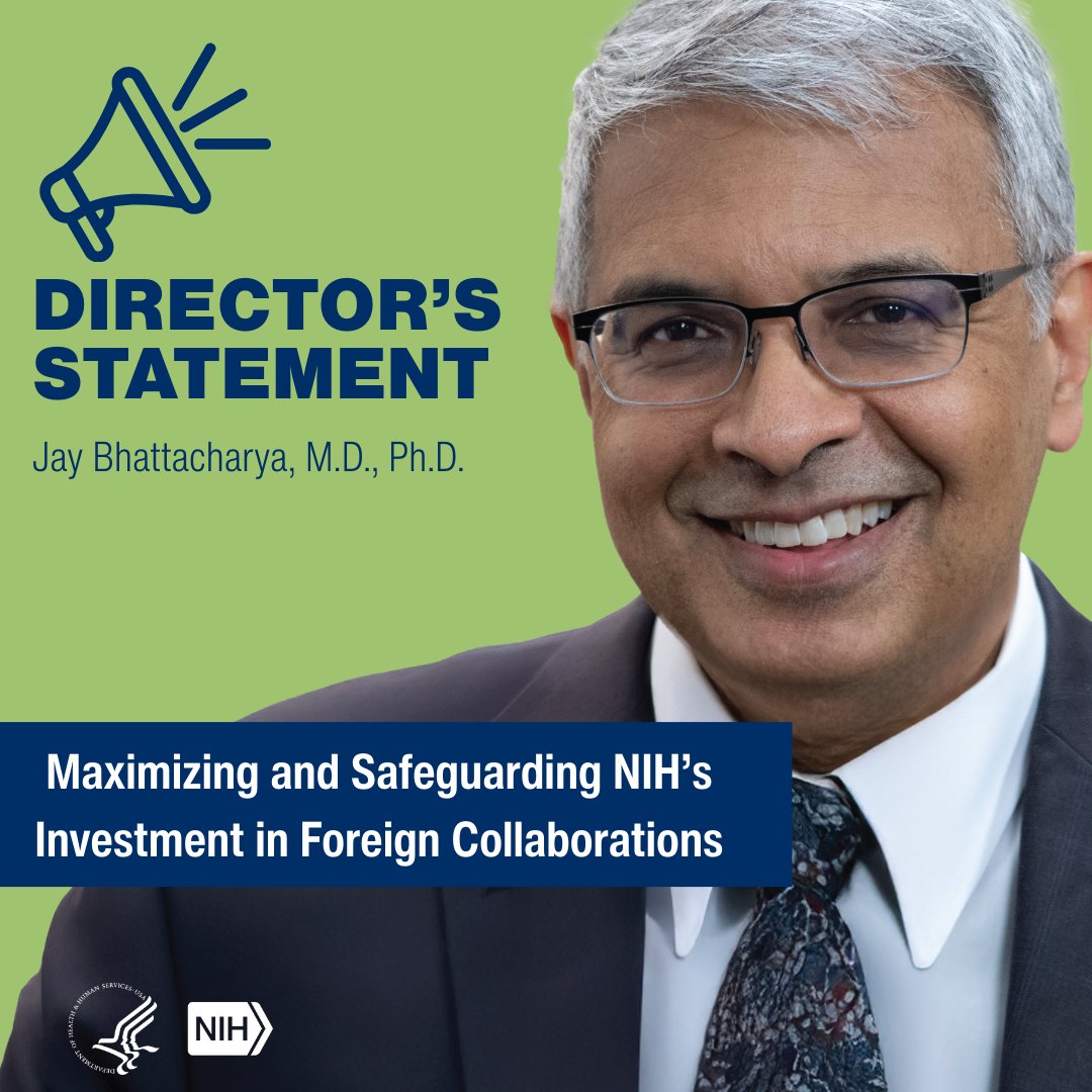 Global scientific collaboration drives discovery, but <a href="/NIH/">NIH</a> dollars must be invested strategically. That’s why I’m announcing fundamental principles to guide our research collaborations abroad. 
 
1️⃣ Every international collaboration must:
Have a clear scientific rationale for