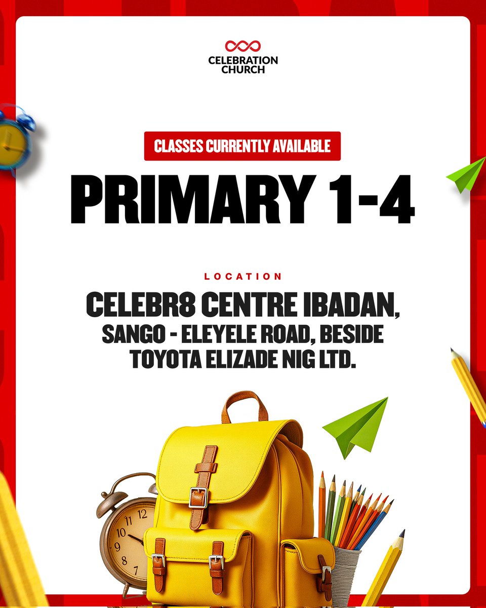 cci__global's tweet image. This year is truly special for us — it’s our Legacy Year! ✨😊
In that spirit, we’re excited to announce that the CCI FREE SCHOOL will officially open its doors this September! 🥳
Our very first location will be in Ibadan, Oyo State 📍— and this is just the beginning of many…