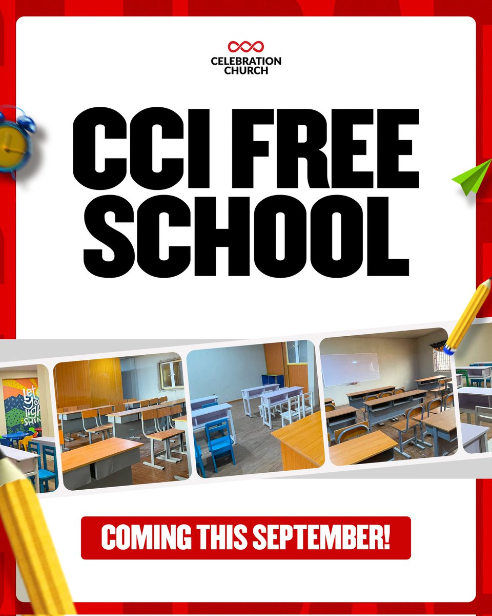cci__global's tweet image. This year is truly special for us — it’s our Legacy Year! ✨😊
In that spirit, we’re excited to announce that the CCI FREE SCHOOL will officially open its doors this September! 🥳
Our very first location will be in Ibadan, Oyo State 📍— and this is just the beginning of many…