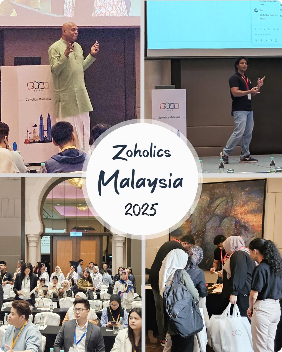ZohoCliq's tweet image. 🇲🇾 That’s a wrap from Zoholics Malaysia 2025!

@Zoholics #ZoholicsMalaysia #ZohoCliq #Zoholics