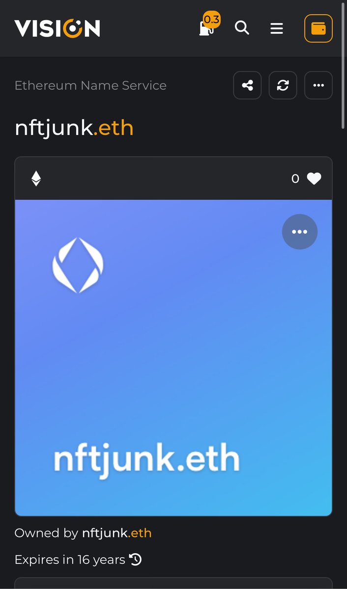 🔥 Minted my first ENS: nftjunk.eth on Jan 14, 2022! Drop your first ENS below! 🌐