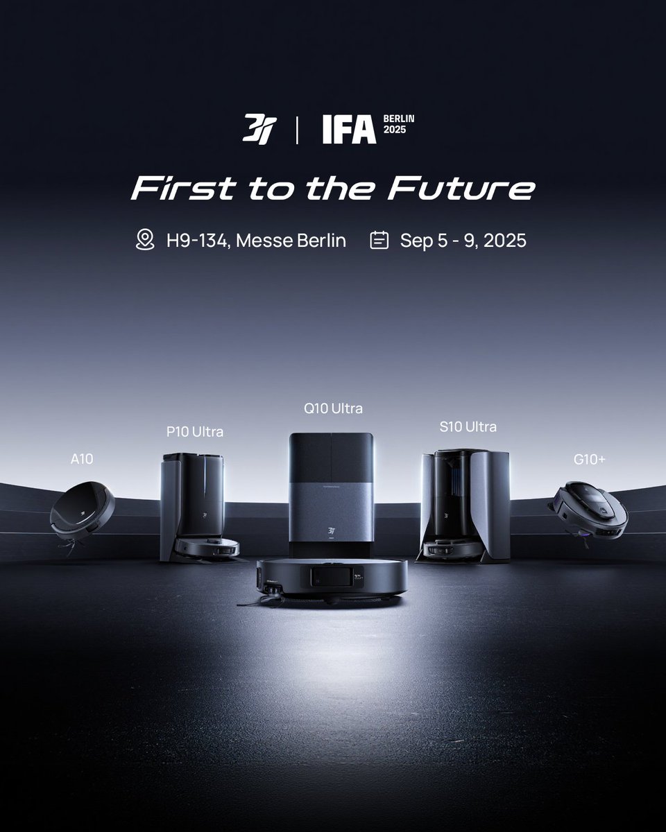 3iTech_Global's tweet photo. 🌍Big reveal at IFA 2025!
We’re proud to unveil the next chapter of 3i engineering at IFA Berlin.
🔥Hot Debuts
Q10 Ultra — slim, sleek, and packing an all-in-one station
A10 — minimalist vibes, max performance
📍Experience it live: Hall 9, Booth 134
#3iTech #IFAberlin https://t.co/8mmp1HzhFQ