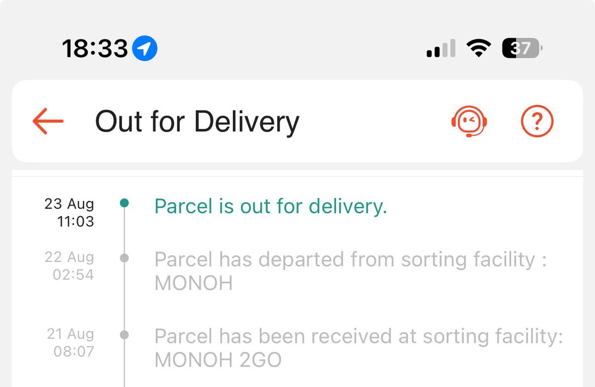 3 days na tong out for delivery tas di nagrereply yung rider. Customized and from china order ko. Ang lala 2go 🥲🥲🥲🥲