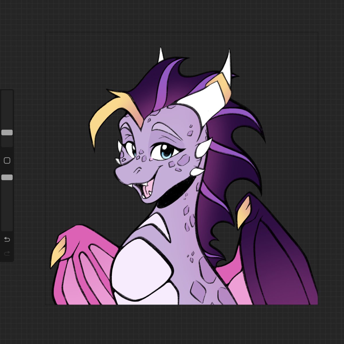 Working on something for Twitch… 🫧

#Spyro #SpyroTheDragon #TheLegendOfSpyro #OC #DigitalArt #Vtuber
