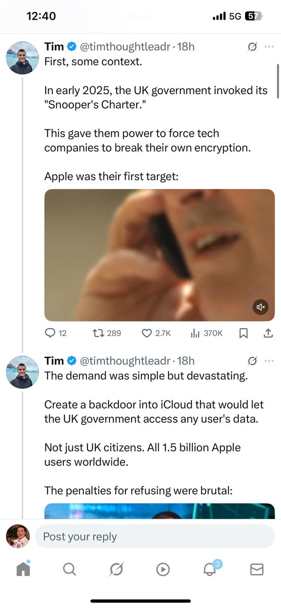 Aquela parte que fica subentendida, mas que o cara oculta pra não estragar a narrativa: se o outro sócio SÊNIOR dos "FIVE EYES" de Inteligência Anglo-Saxã pediu, é porque sabe que a "solução de tecnologia" não só existe como já é usada pelo maior olho dentre eles todos. Não
