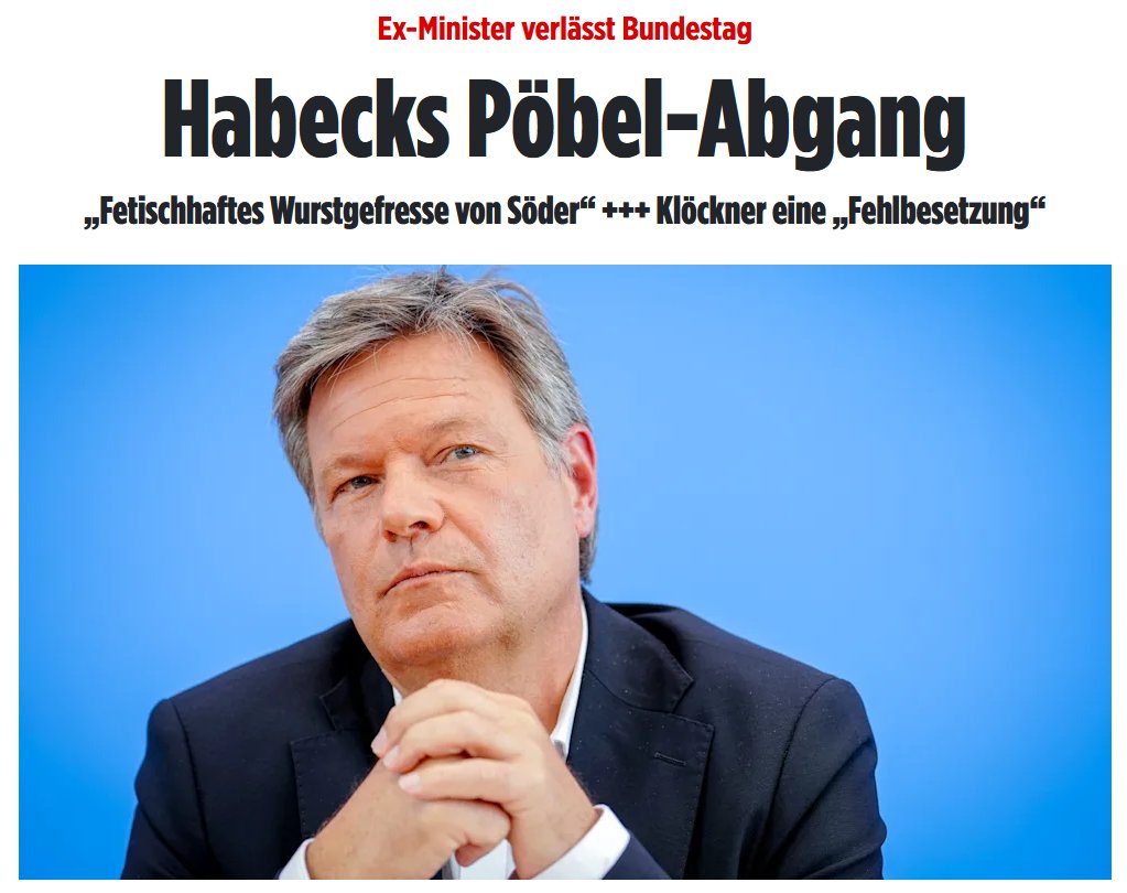 Wenn der Kinderbuchautor und vielleicht ahnungsloseste Wirtschaftsminister Habeck von einer "Fehlbesetzung" spricht 🤡