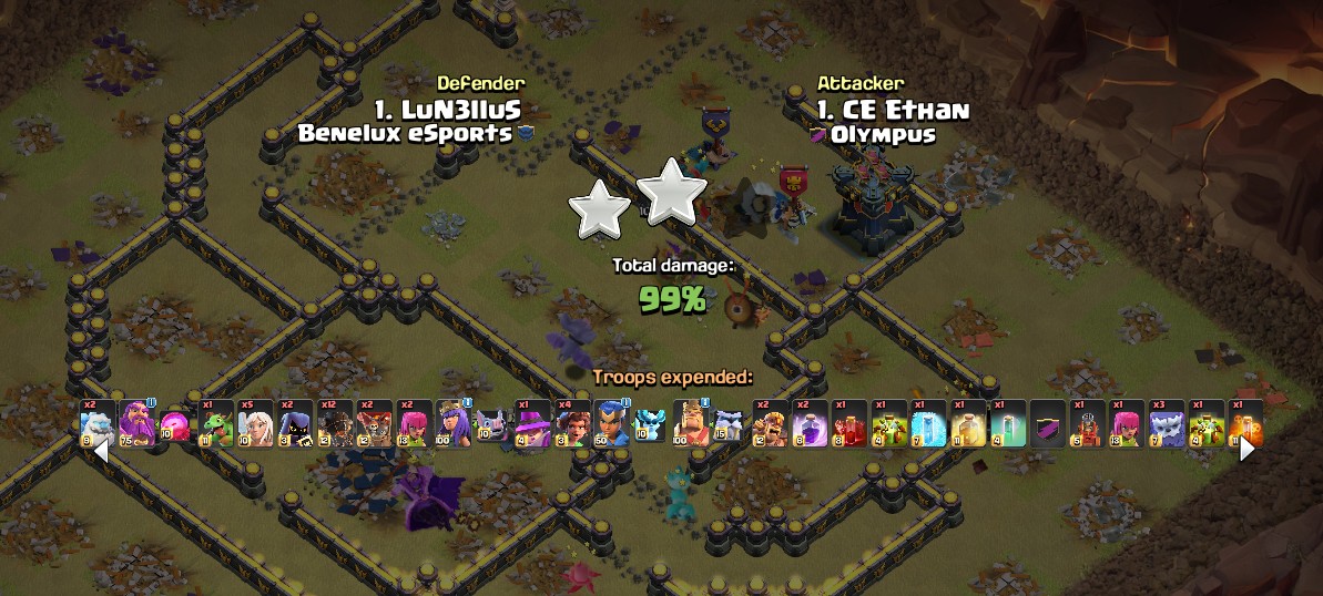 I built this base for stage 2, used only on day 01. 

Link: link.clashofclans.com/pt?action=Open…

3/3 ✅

If you need a builder for august LL season, send me a message on DM or Discord: lun3llus!