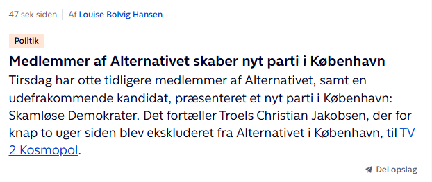Så kom det endeligt: Alternativet til Alternativet.