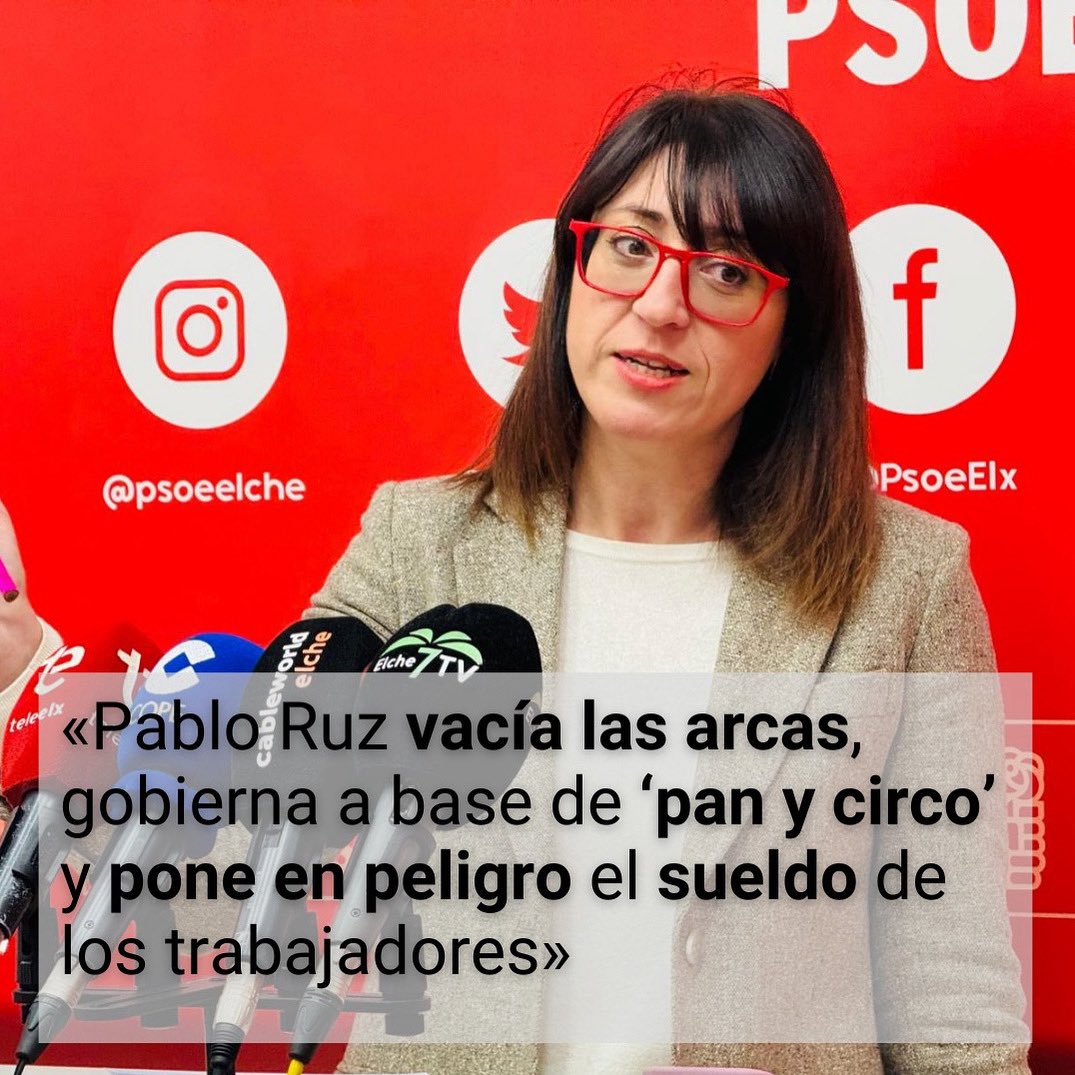 📉 Los socialistas llevamos tiempo advirtiendo de la gestión desastrosa que <a href="/PabloRuzV/">Pablo Ruz Villanueva</a> y sus socios están haciendo del dinero de todos. Hay gran probabilidad de que se vuelvan a incumplir las reglas de gasto y se vaya a un nuevo plan económico. #elche #plandeajuste #despilfarro