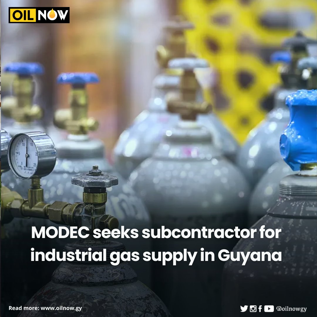 oilnowgy's tweet image. MODEC Guyana Inc. is seeking a subcontractor for industrial gas supply services in Guyana, focusing on material quality, supply reliability, safety, and operational efficiency.
READ MORE HERE: oilnow.gy/featured/modec… #GasSupply #MODEC #Subcontractor
