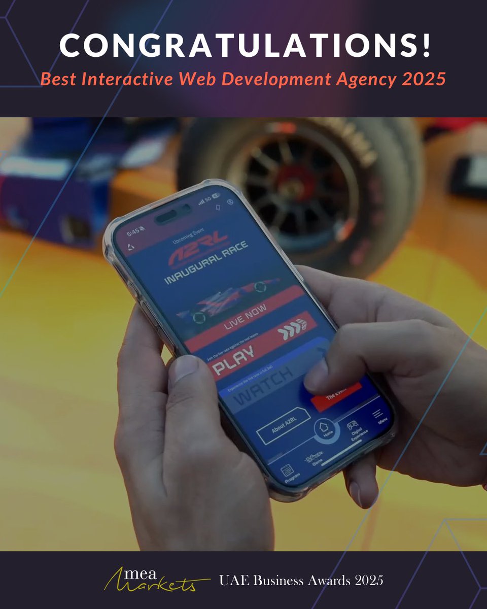 eventagrate's tweet image. We are thrilled to announce that we have been recognized as the Best Interactive Web Development Agency 2025 by MEA Markets UAE Business Awards!
#MEAMarkets #UAEBusinessAwards #InteractiveTechnology #WebDevelopment #Eventagrate #AltEnter #Branch #AwardWinning