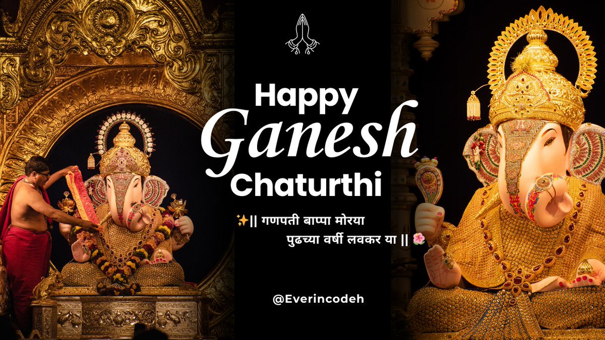 everincodeh's tweet image. 🌺✨ Everincodeh Technology wishes you all a very Happy Ganesh Chaturthi! 🙏

#GaneshChaturthi #GaneshChaturthiWishes #EverincodehTechnology