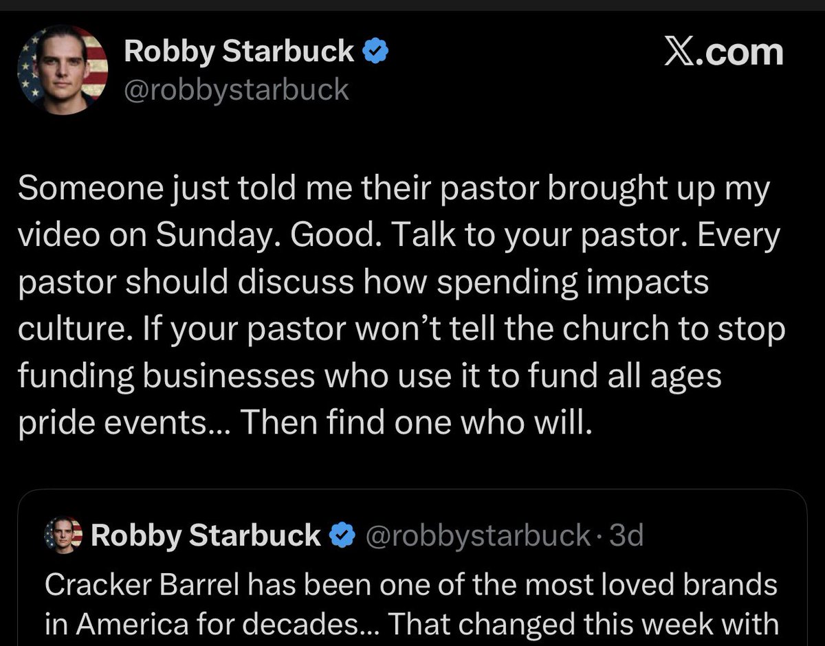 I always thought attending a Christian church was supposed to be about Jesus. Turns out it’s about Cracker Barrel.