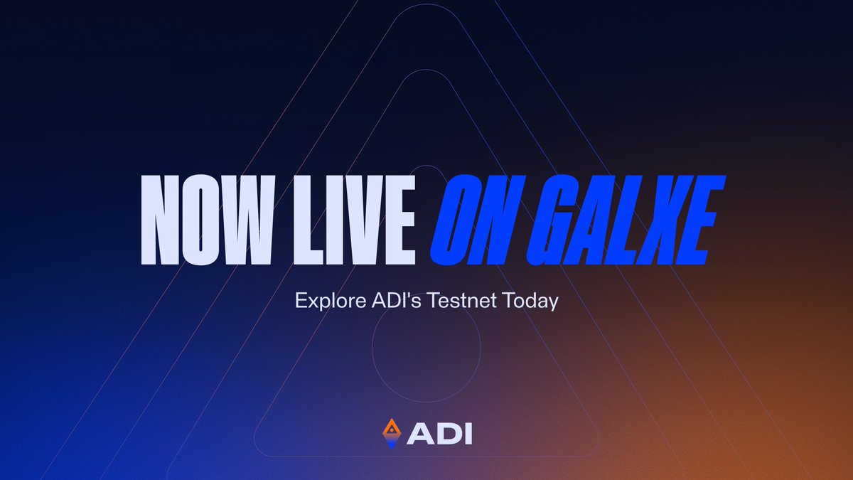 1/ Over the past week, we've shipped:

✅ Our new website
✅ The official ADI Chain whitepaper
✅ The ADI Chain testnet

Now, it's your turn to explore them on Galxe ⬇️