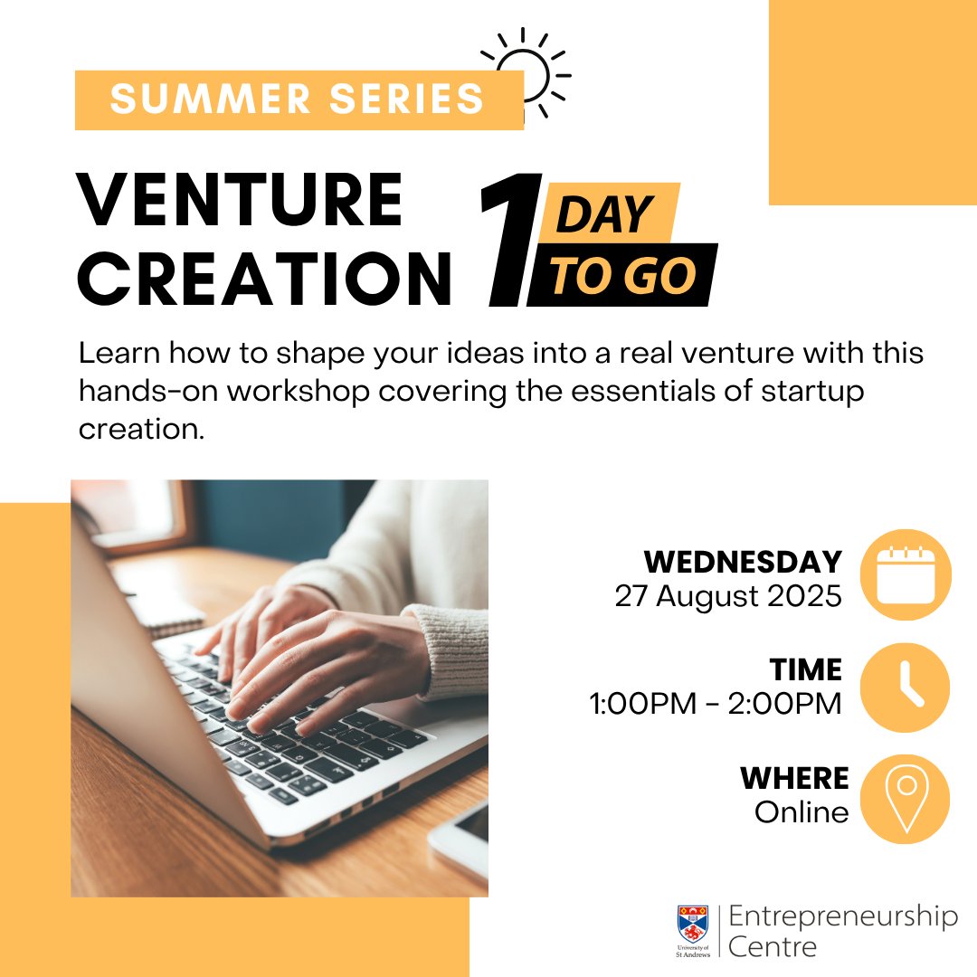 St_AInnovation's tweet photo. 🚀 Happening TOMORROW!
Explore the first steps of moving your research toward impact: market fit, funding options, and patents.
💻 RSVP: https://t.co/DslpF8fNDH
#ResearchToMarket #InnovationWorkshop #StartupSteps https://t.co/yk1RFUoi0W