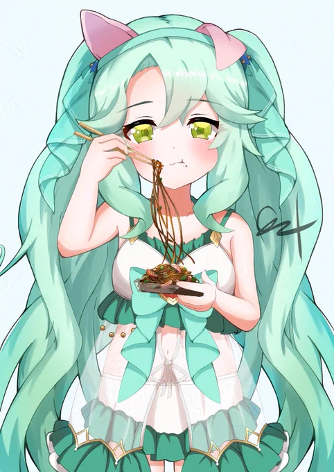 #プリコネR イカのまもの、やきそばと、あう。 おいし・・・