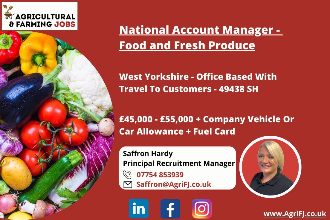 Agriculturaljob's tweet image. New Job Opportunity - National Account Manager 
📍 West Yorkshire - Office Based
💰 £45,000 - £55,000 basic salary + Company Car or Car Allowance

If you or someone you know is interested, please send your CV to 📧 Saffron@AgriFJ.co.uk 

#agrifj #accountmanager #accountmanagement