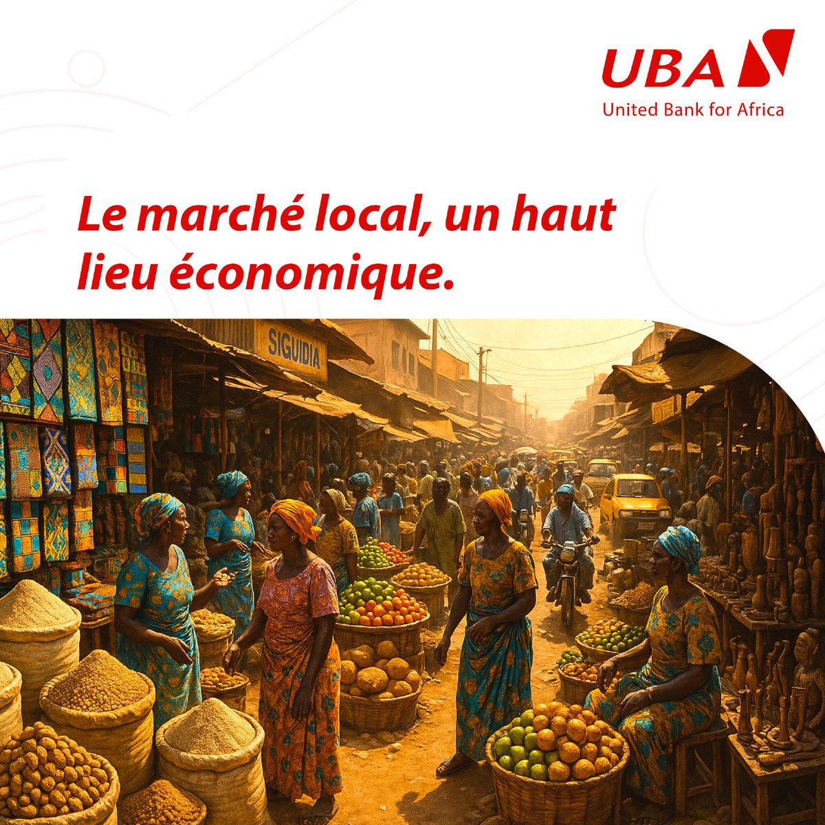UBA_Mali's tweet image. 𝐋𝐞𝐬 𝐦𝐚𝐫𝐜𝐡𝐞́𝐬 𝐩𝐢𝐥𝐢𝐞𝐫𝐬 𝐝𝐞 𝐧𝐨𝐭𝐫𝐞 𝐞́𝐜𝐨𝐧𝐨𝐦𝐢𝐞 𝐥𝐨𝐜𝐚𝐥𝐞 !​ 📊💰
Au Mali, nos marchés ne sont pas seulement des lieux d’achat et de vente, ils représentent l’énergie, la créativité et le savoir-faire de milliers d’entrepreneurs.

#sougouba #marchélocal