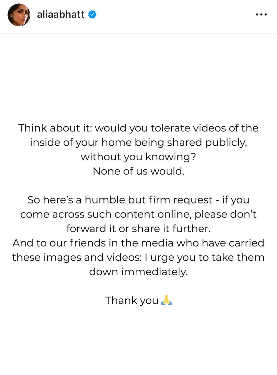 Alia Bhatt condemns viral video of her Mumbai home, calling it invasion of privacy and urging media to delete it. #AliaBhatt #Privacy #celebrity #mumbai #bollywood