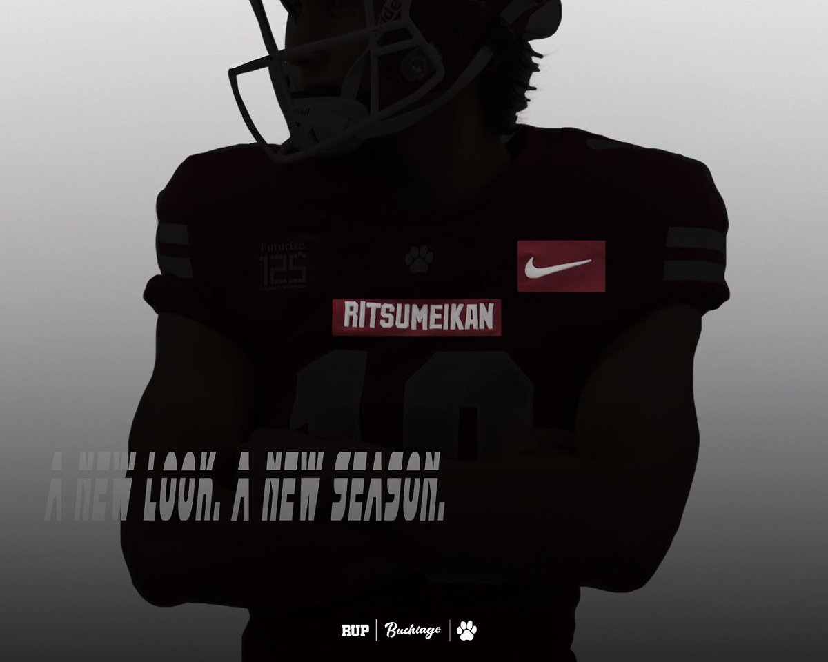 ⁡A new look. A new season.
⁡
coming soon...
⁡
#Rits #Ritsumeikan  #Panthers #americanfootball #アメフト #立命館 #パンサーズ #秋シーズン #BUCHIAGE