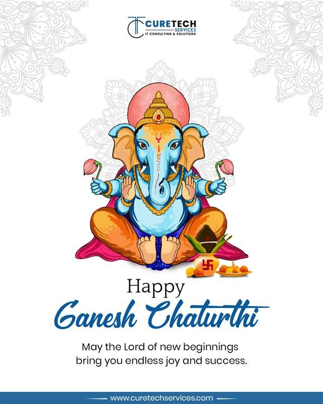 CuretechIt's tweet photo. Welcoming new beginnings with blessings of joy and success. Happy Ganesh Chaturthi to all.
.
.
.
#curetechservices #ganeshchaturthi2025 #newbeginnings #joyandsuccess #blessings #ganpatibappamorya #festivalvibes #curetechcelebrates https://t.co/wlSvSXoOHD