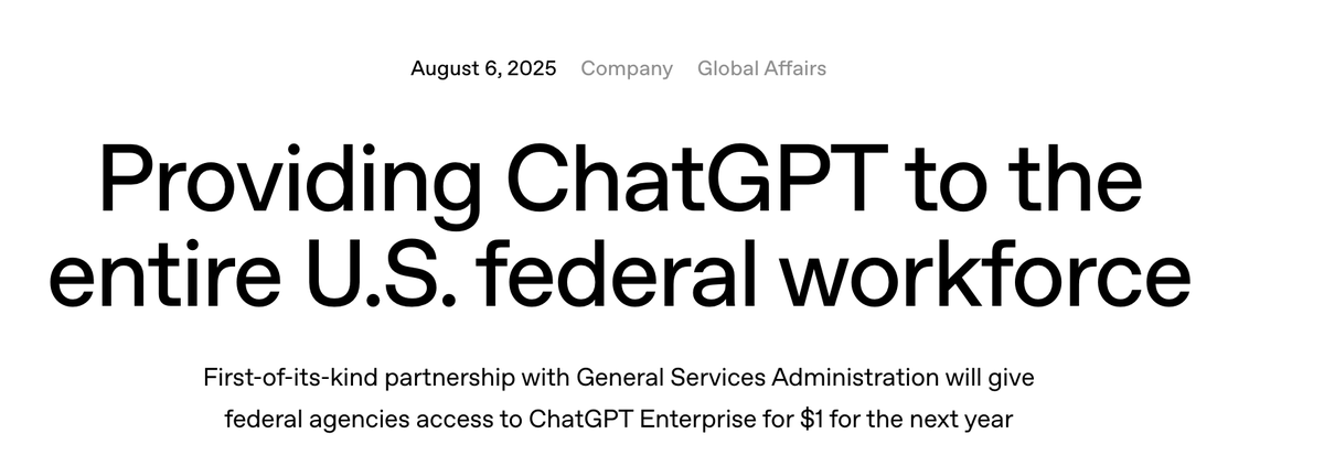 ChatGPT for UK Government: £2bn

ChatGPT for US Government: $1